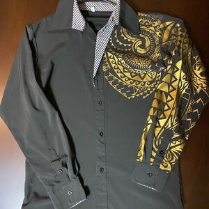 Black and Gold Men's Shirt